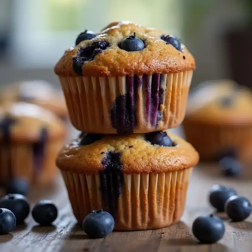 Blueberry Protein Muffins – The Best High-Protein Breakfast Recipe You’ll Love 8 Muffin batter in baking tin