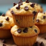 cottage cheese chocolate chip muffins fresh from the oven